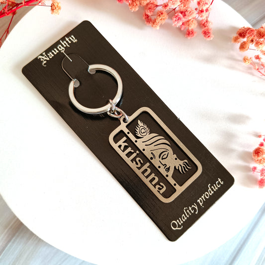 Krishna Stailness Steel Keychain