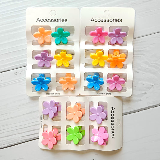 Mini Flower Hair Claw Clips