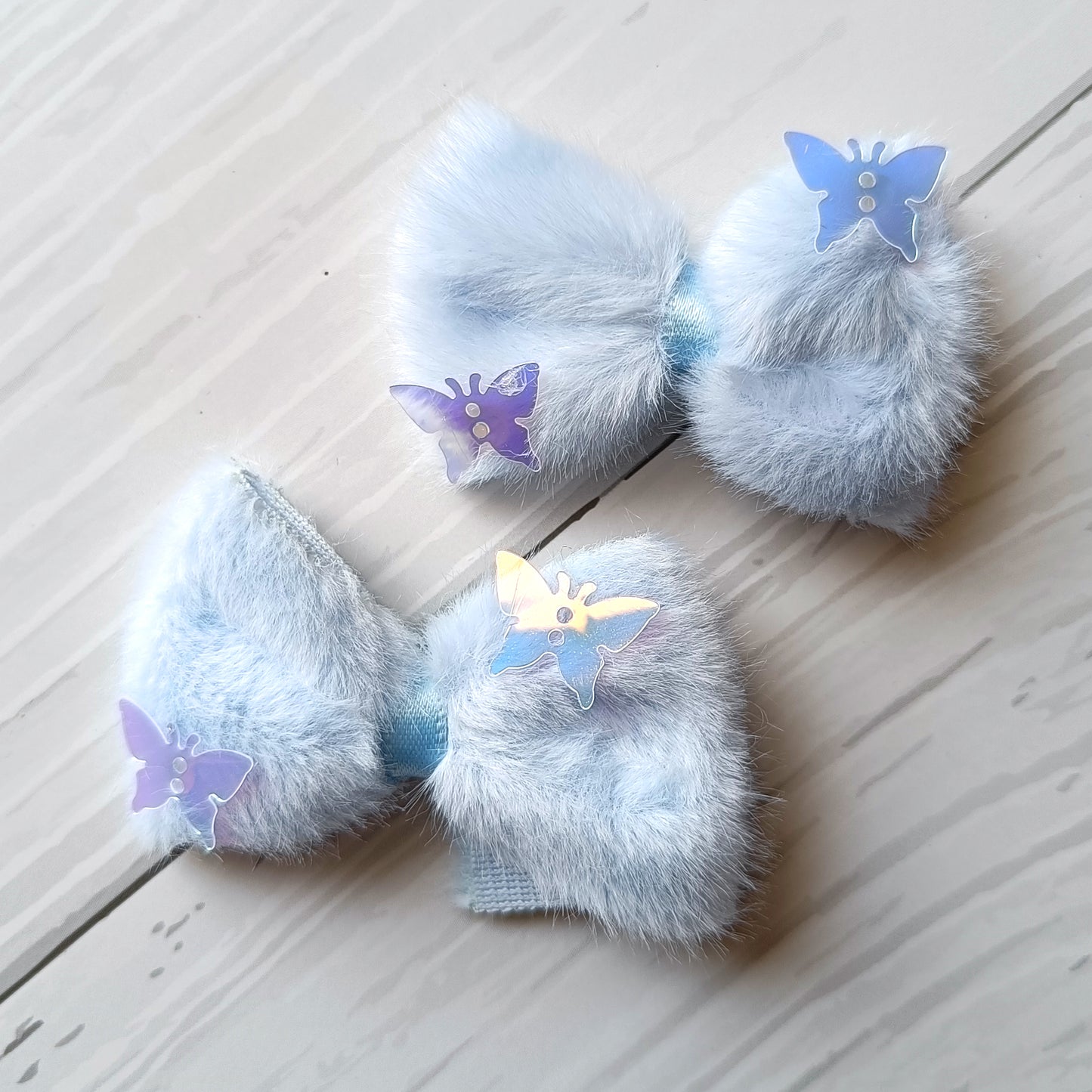 Cotton Candy Butterfly Clips