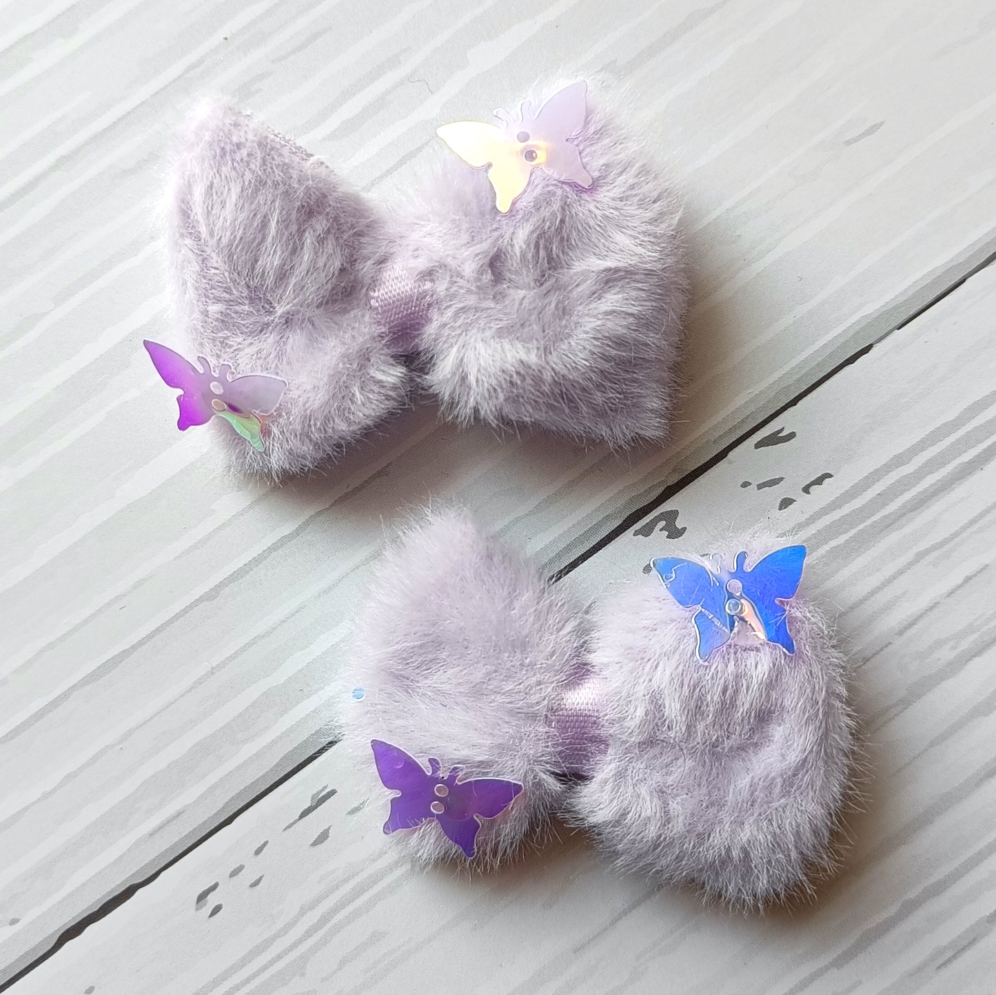 Cotton Candy Butterfly Clips
