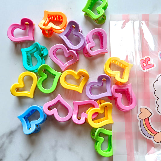 Pastel Heart Hair Claw