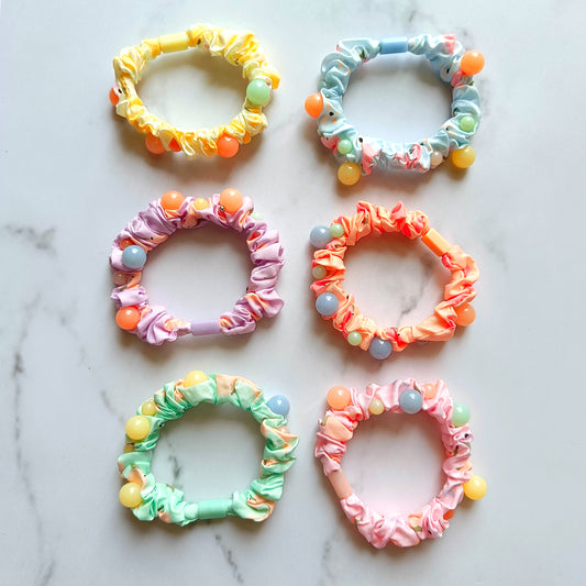 Beaded Fabric Hair Elastics Hair Band