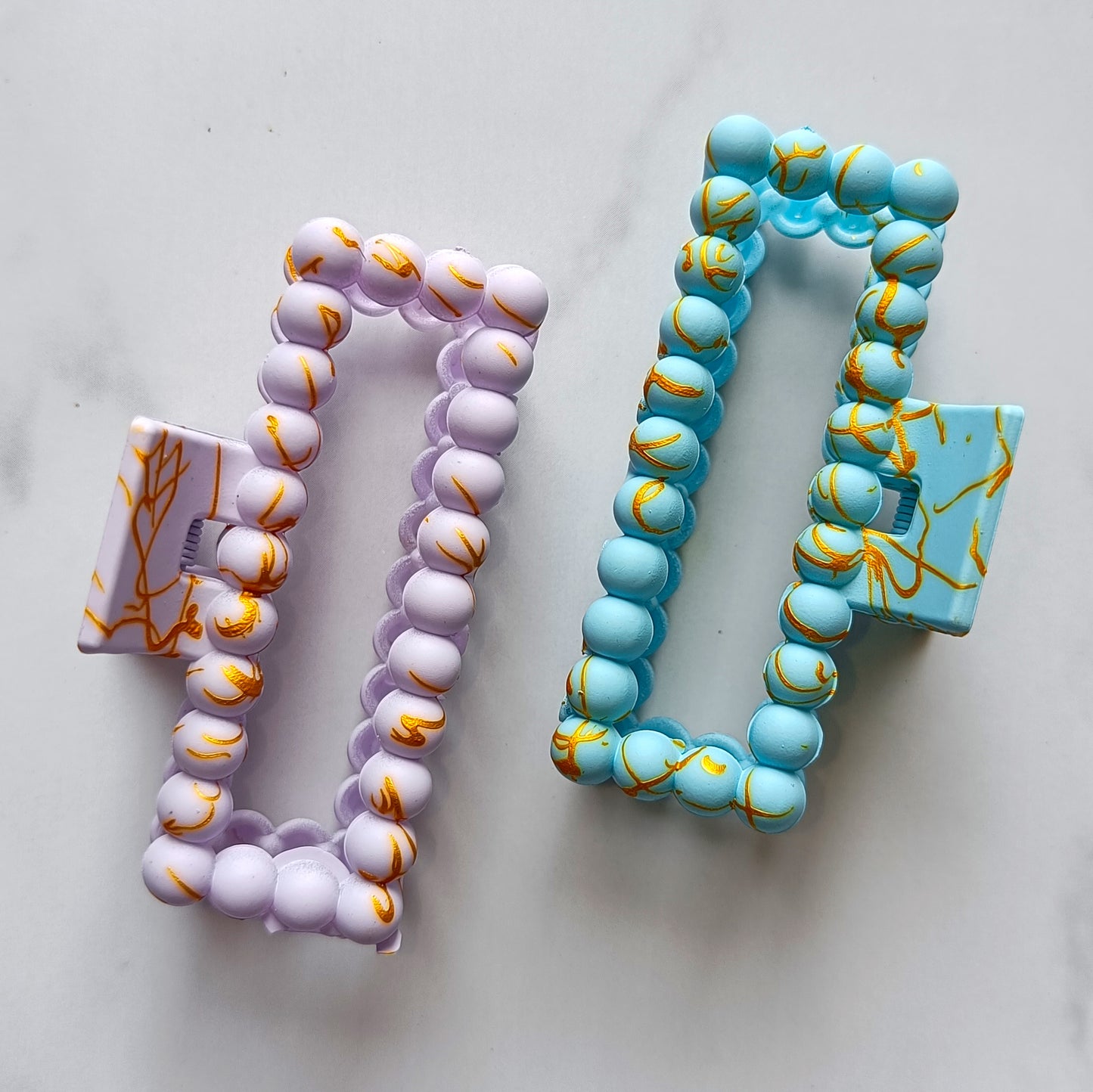 Bubble Border Claw Clips