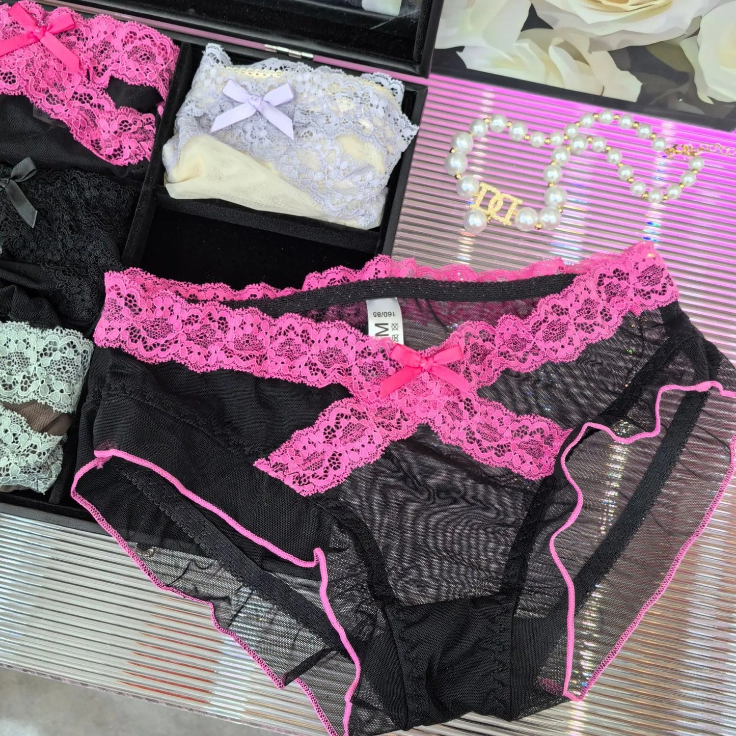 Fully transparent underwear women's sexy lace