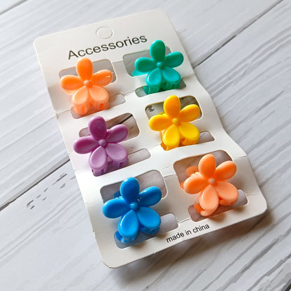 Mini Flower Hair Claw Clips