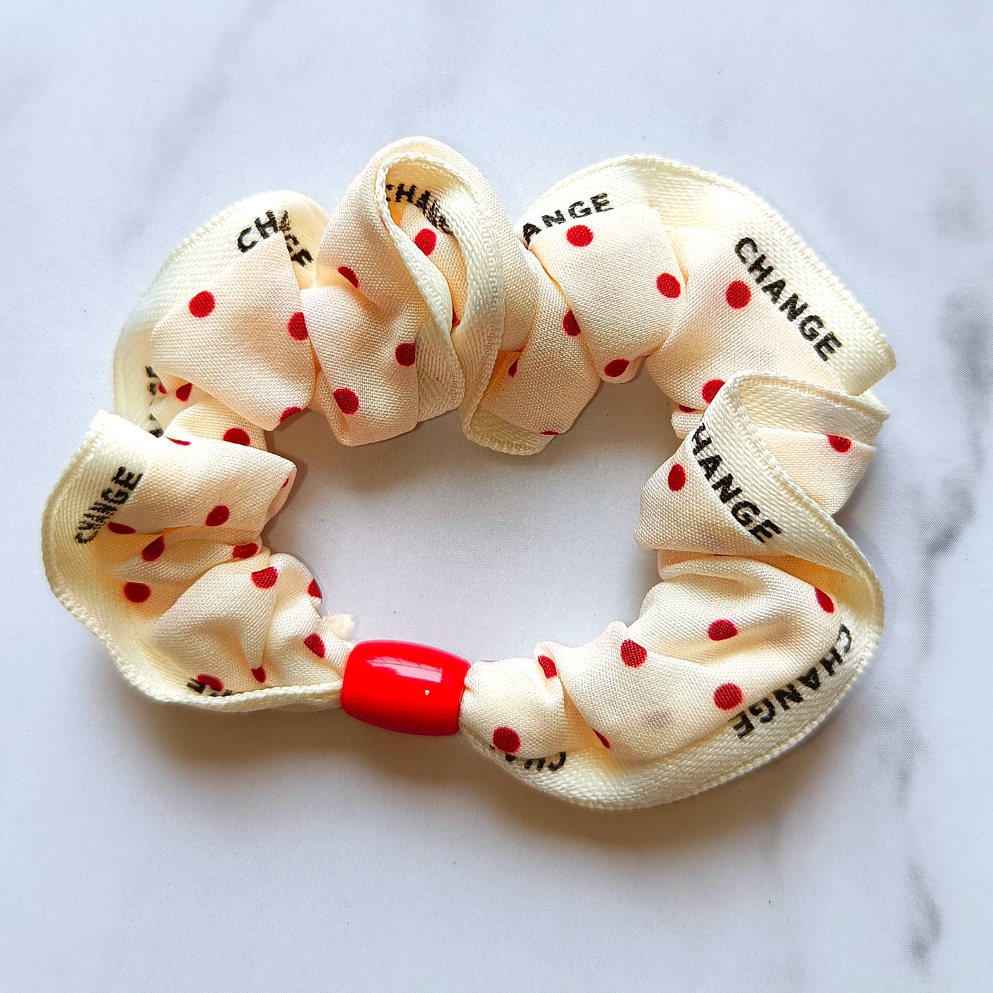 Reversible Polka Dot Ribbon Scrunchie Duo