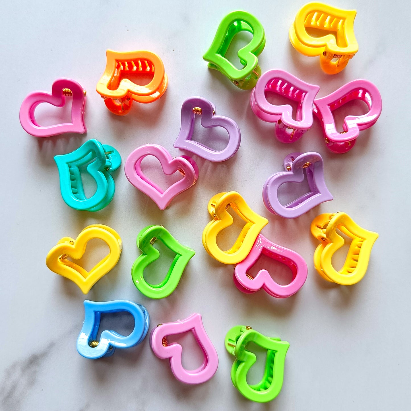 Pastel Heart Hair Claw