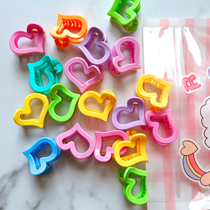 Pastel Heart Hair Claw