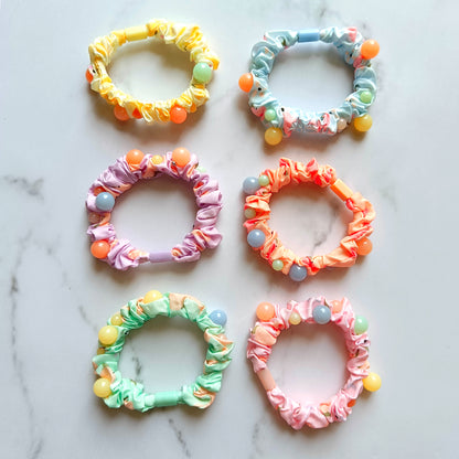 Beaded Fabric Hair Elastics Hair Band